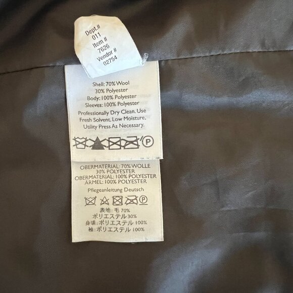 Eddie Bauer Wool Tweed Blazer Jacket 10P Brown 2-Button Classic Fit - Picture 11 of 11